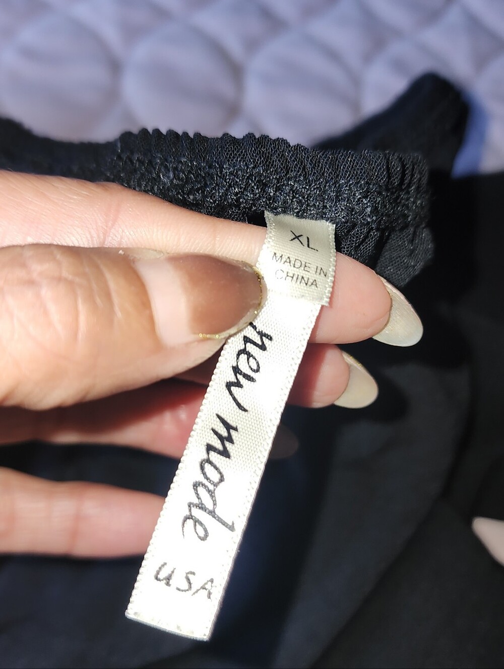 Off-Shoulder Black Tie-Front Crop Top - Picture 3 of 4